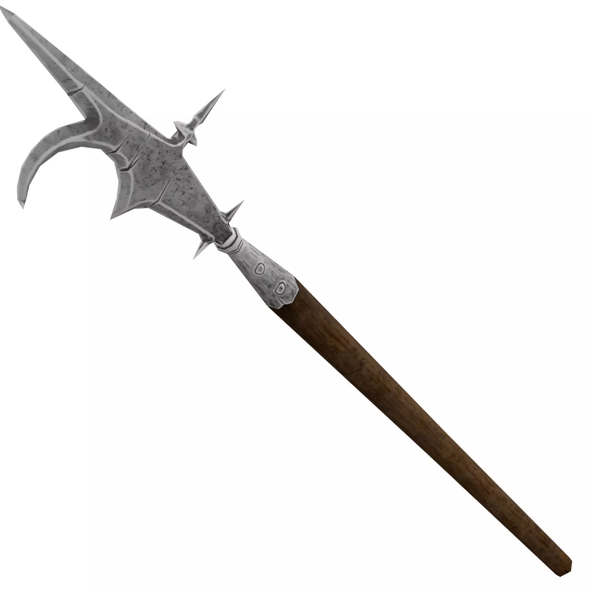 Spear - Halberd Guisarme rig Low-poly 3D model_0