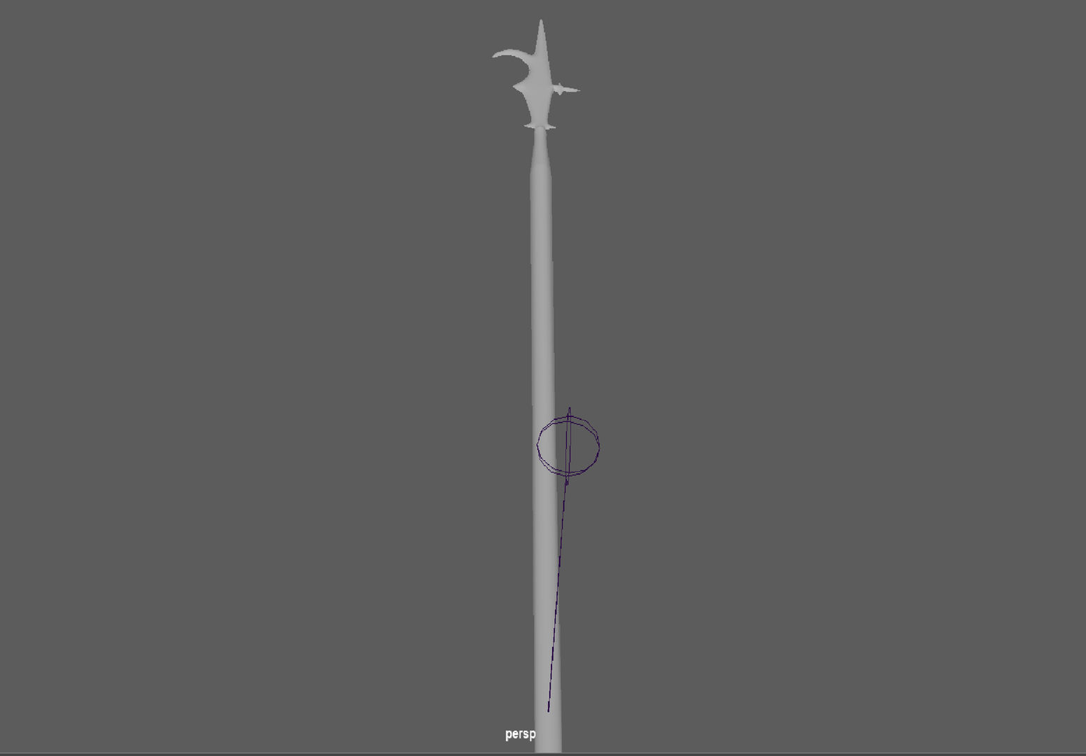 Spear - Halberd Guisarme rig Low-poly 3D model_6