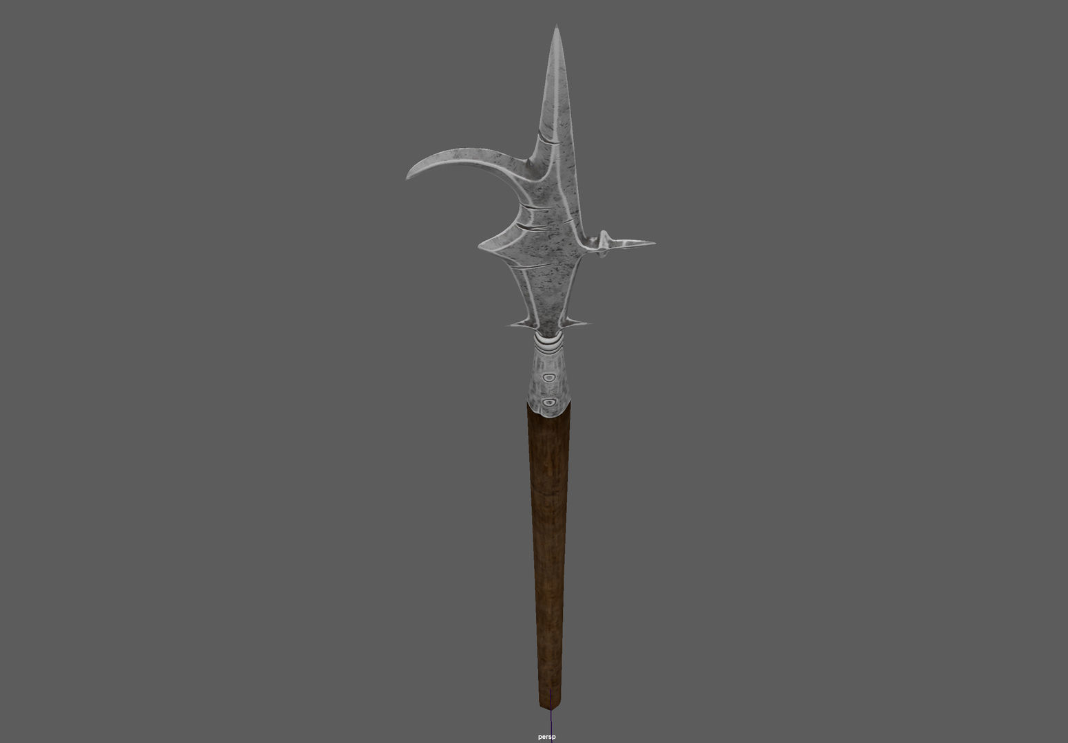 Spear - Halberd Guisarme rig Low-poly 3D model_5