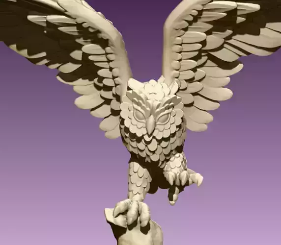 Owl miniature 3D print model