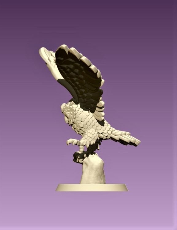 Owl miniature 3D print model_2