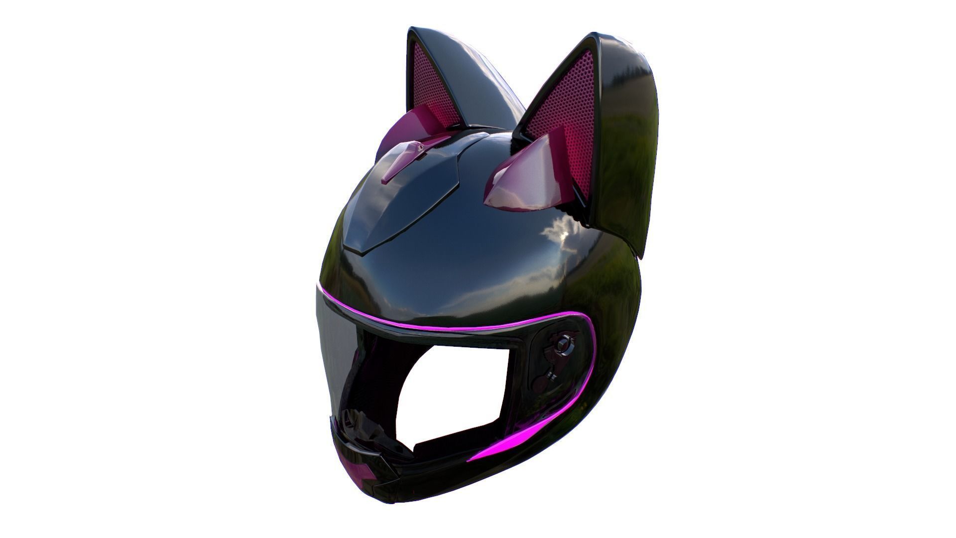 3D model Helmet Cat VR / AR / lowpoly CGTrader