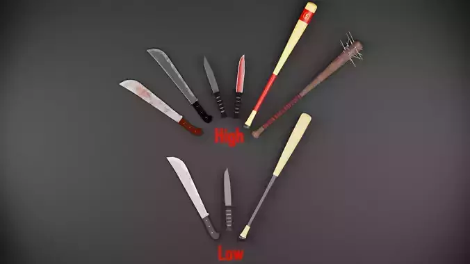 Melee pack 3D Model Collection