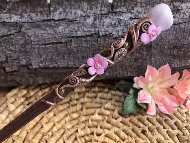 Fairy Wand - Nature Wand - Flower Wand - Magic Wand  3D model