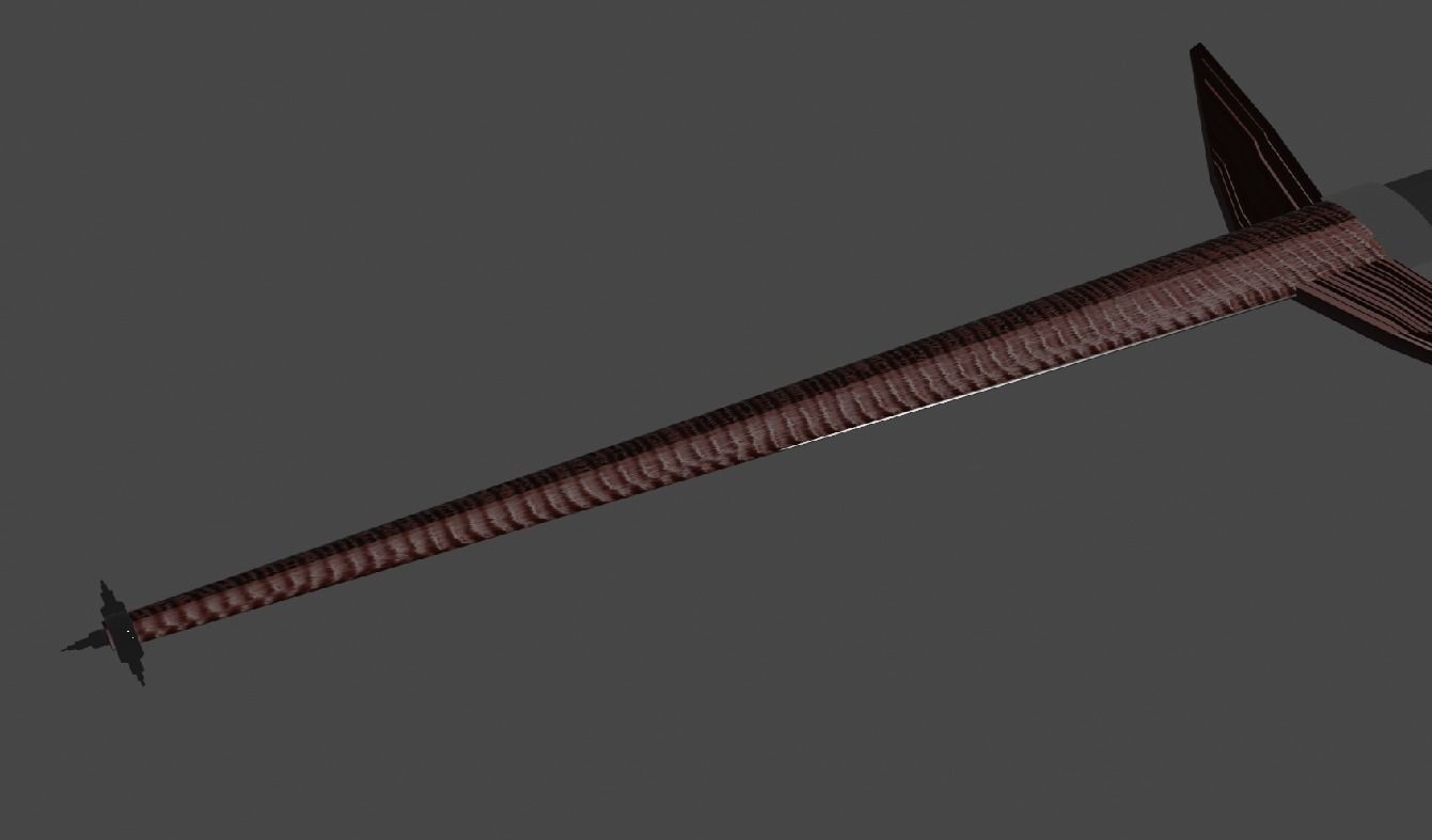 3D sword Low-poly 3D model_1