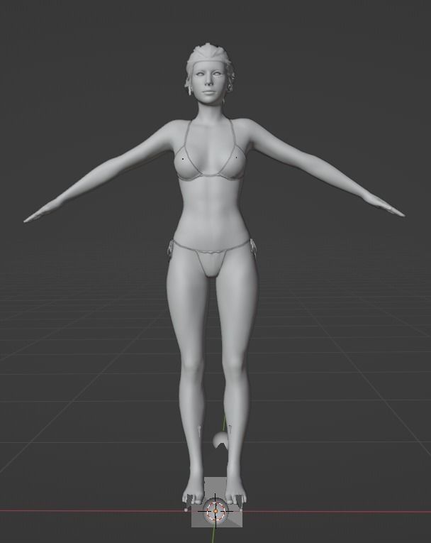Realistic Female Character 3D model_3