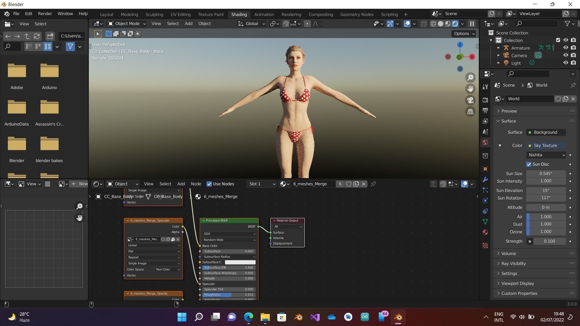 Realistic Female Character 3D model_2