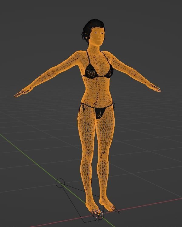 Realistic Female Character 3D model_4