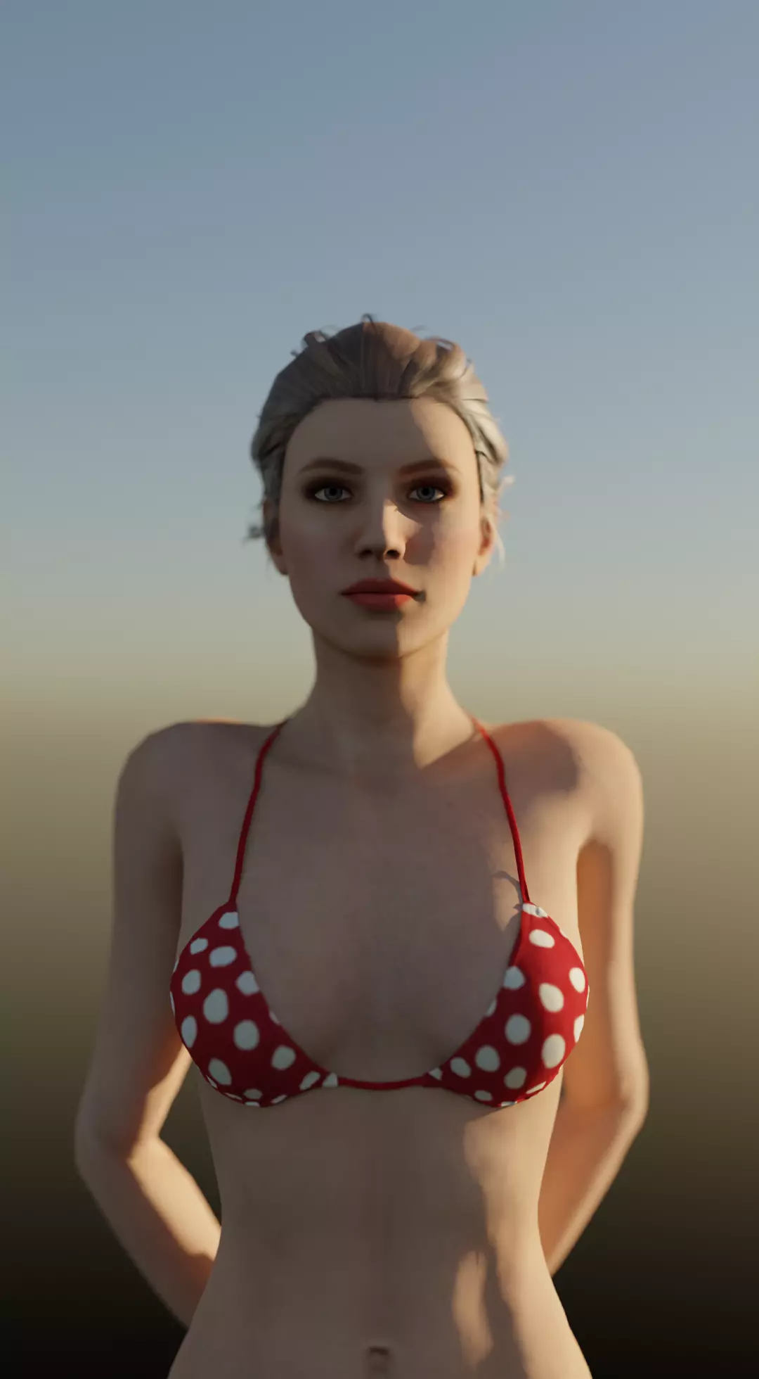 Realistic Female Character 3D model_0
