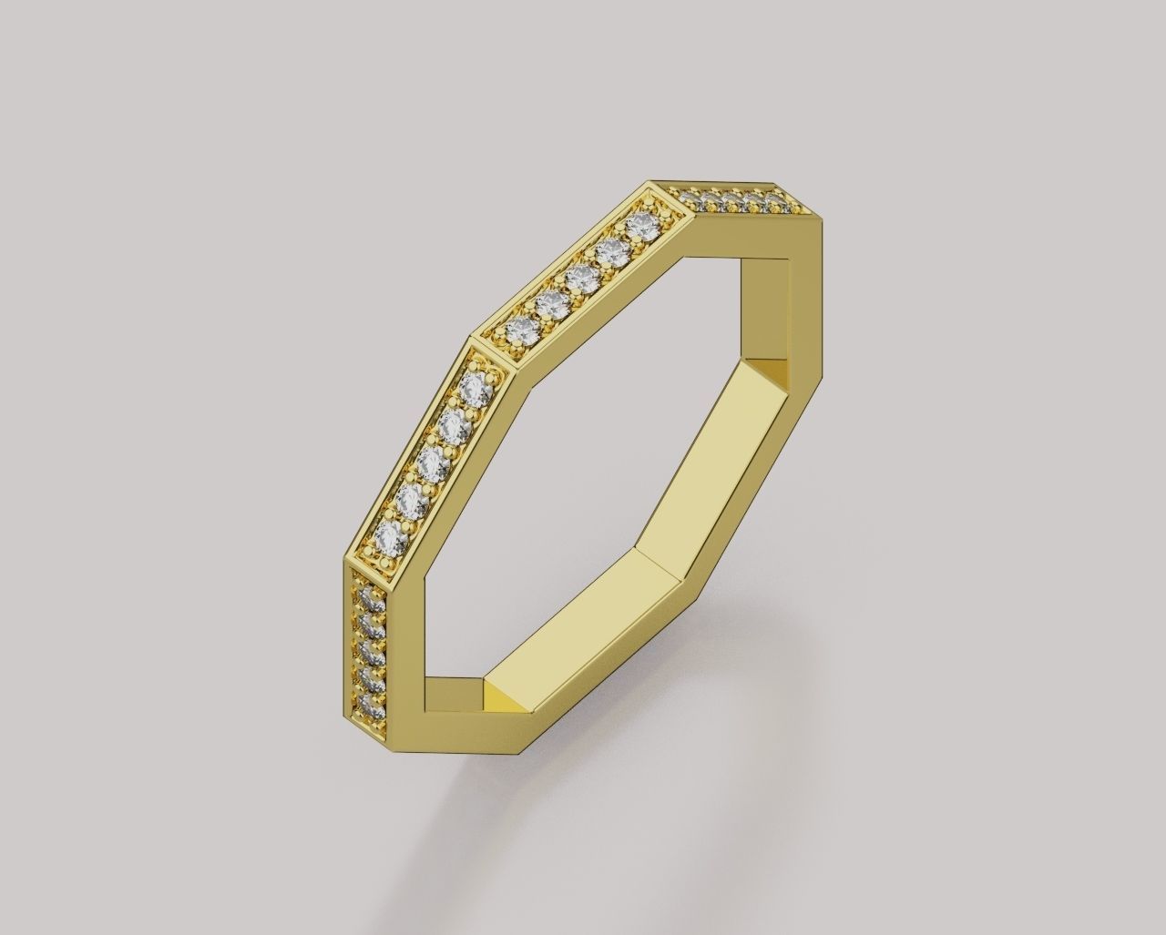 Octagon Ring 3d Print Model 3D print model_8