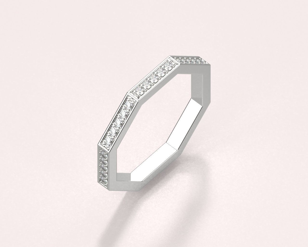 Octagon Ring 3d Print Model 3D print model_1