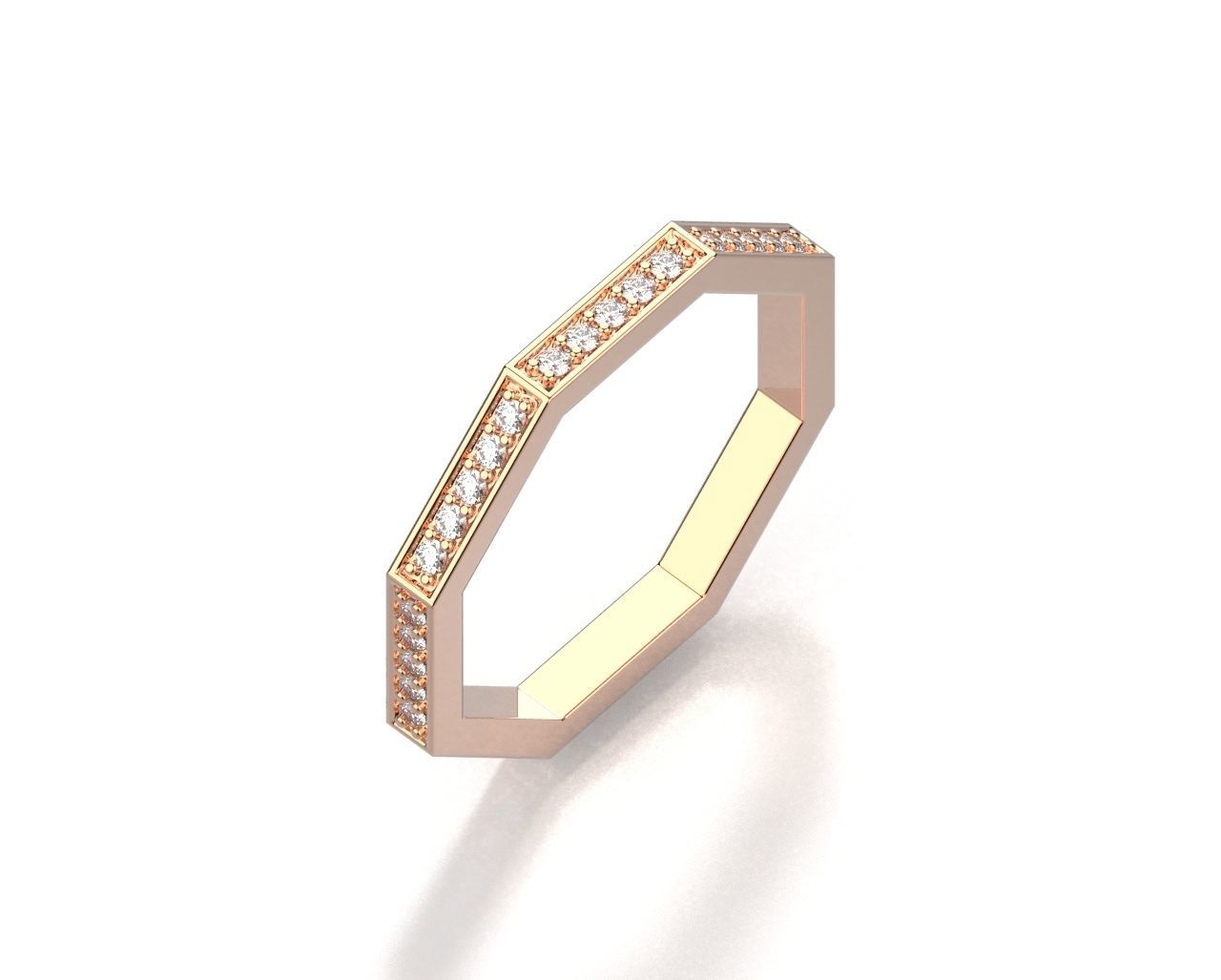 Octagon Ring 3d Print Model 3D print model_2