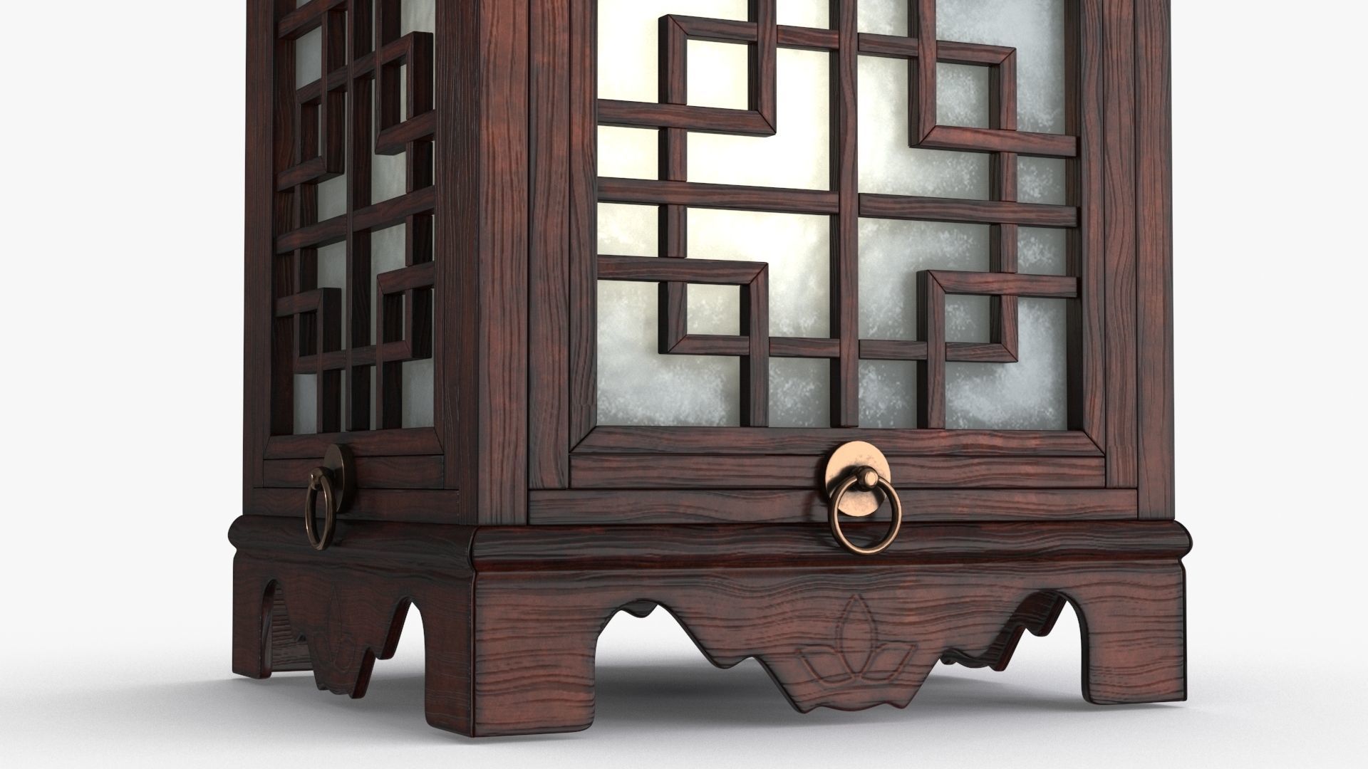 Antique China Lamp Low-poly 3D model_15