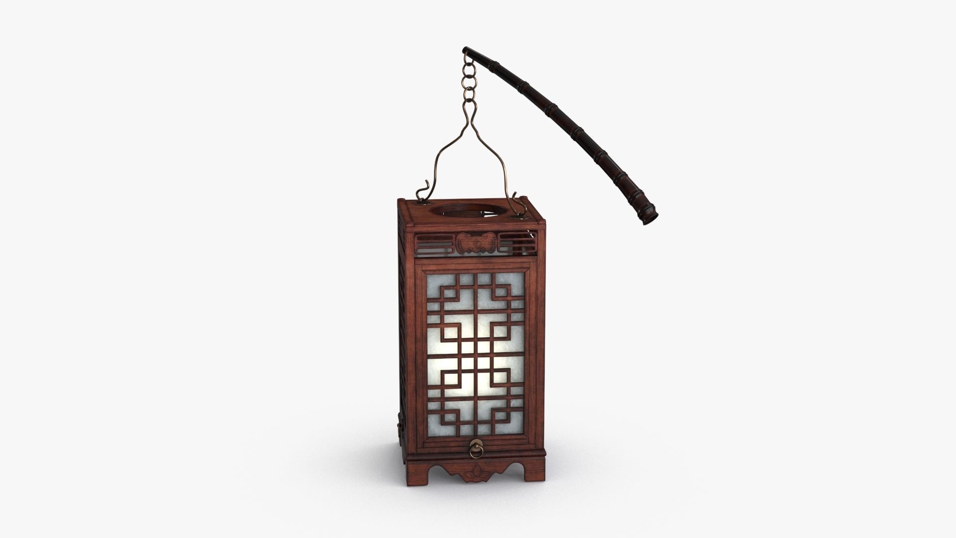 Antique China Lamp Low-poly 3D model_11
