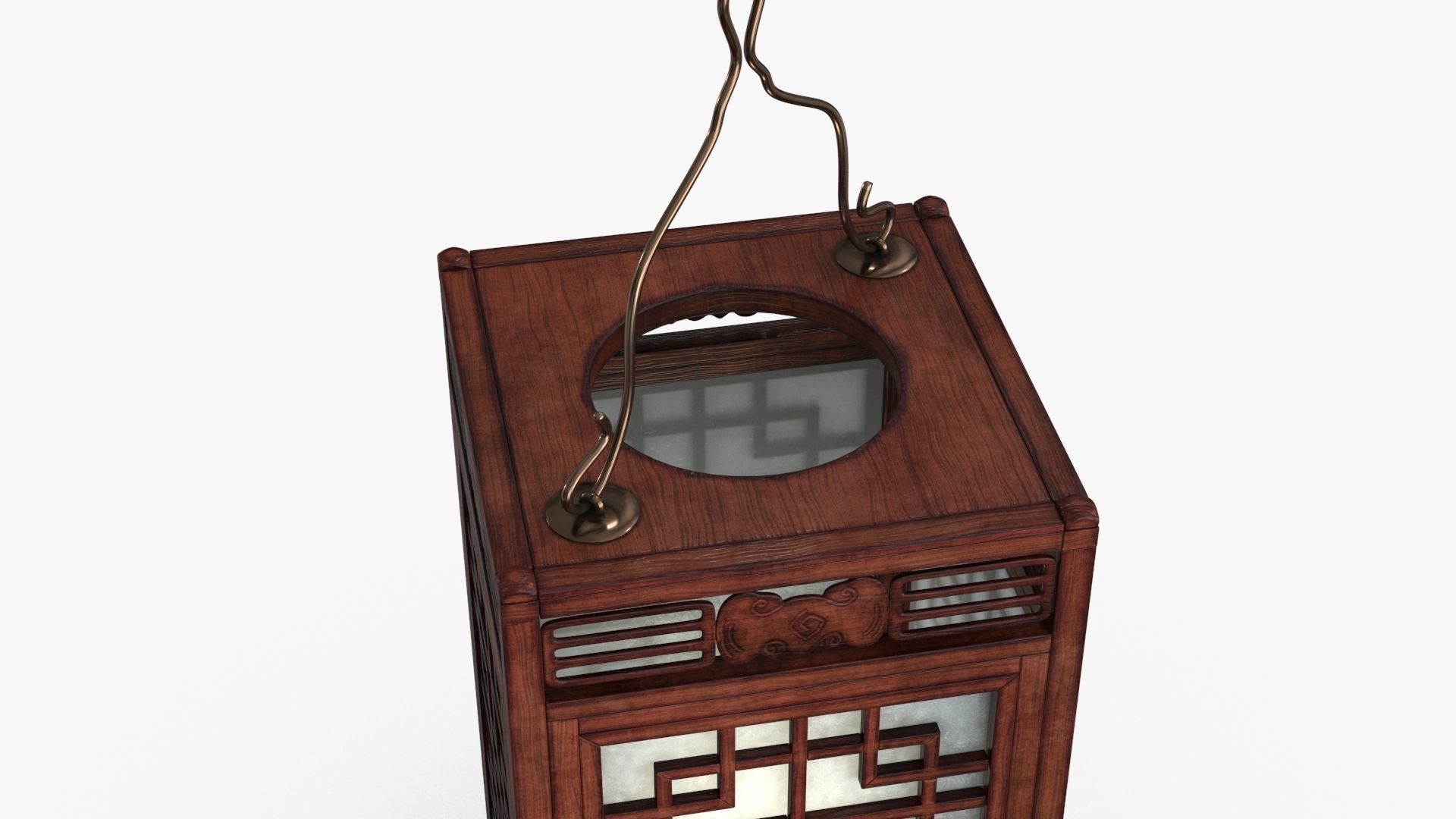 Antique China Lamp Low-poly 3D model_14