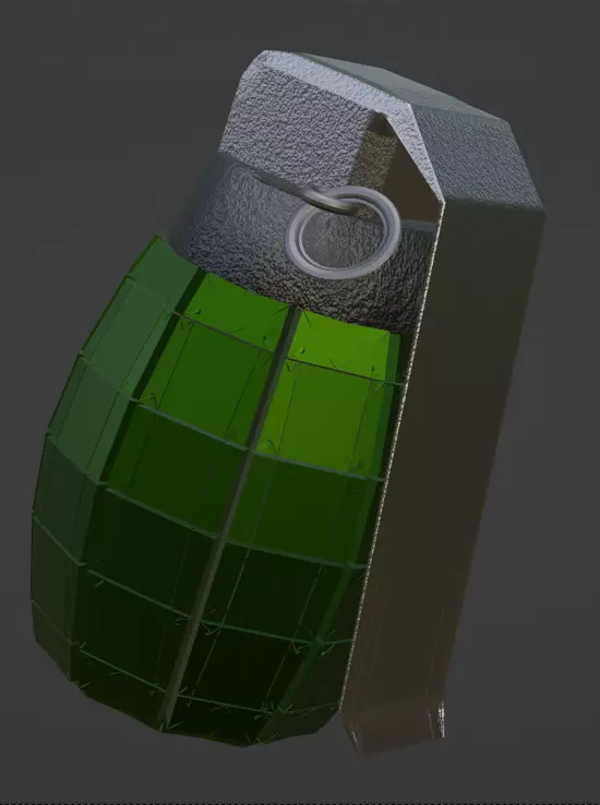3D Grenade Low-poly 3D model_0