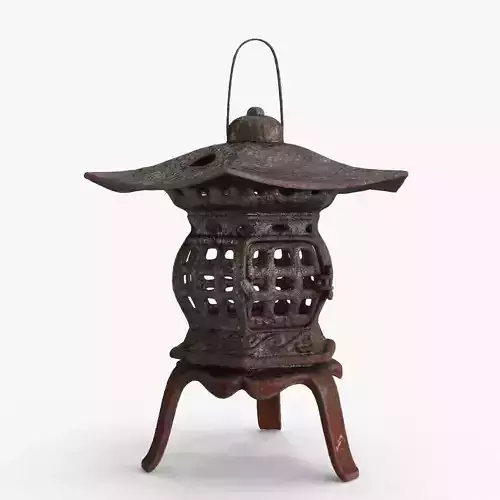 Japanese Antique Metal Lantern