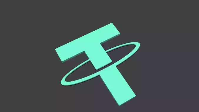 Tether logo 3D model