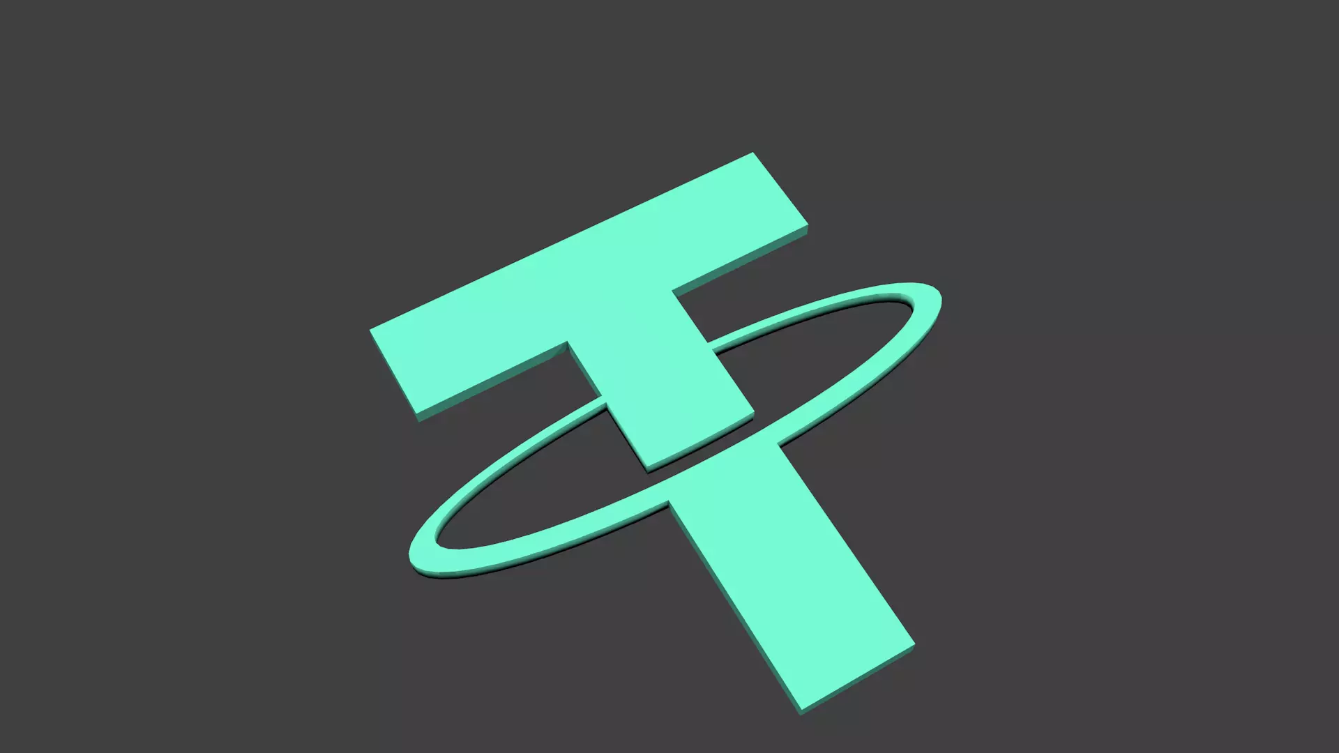 Tether logo 3D model_0