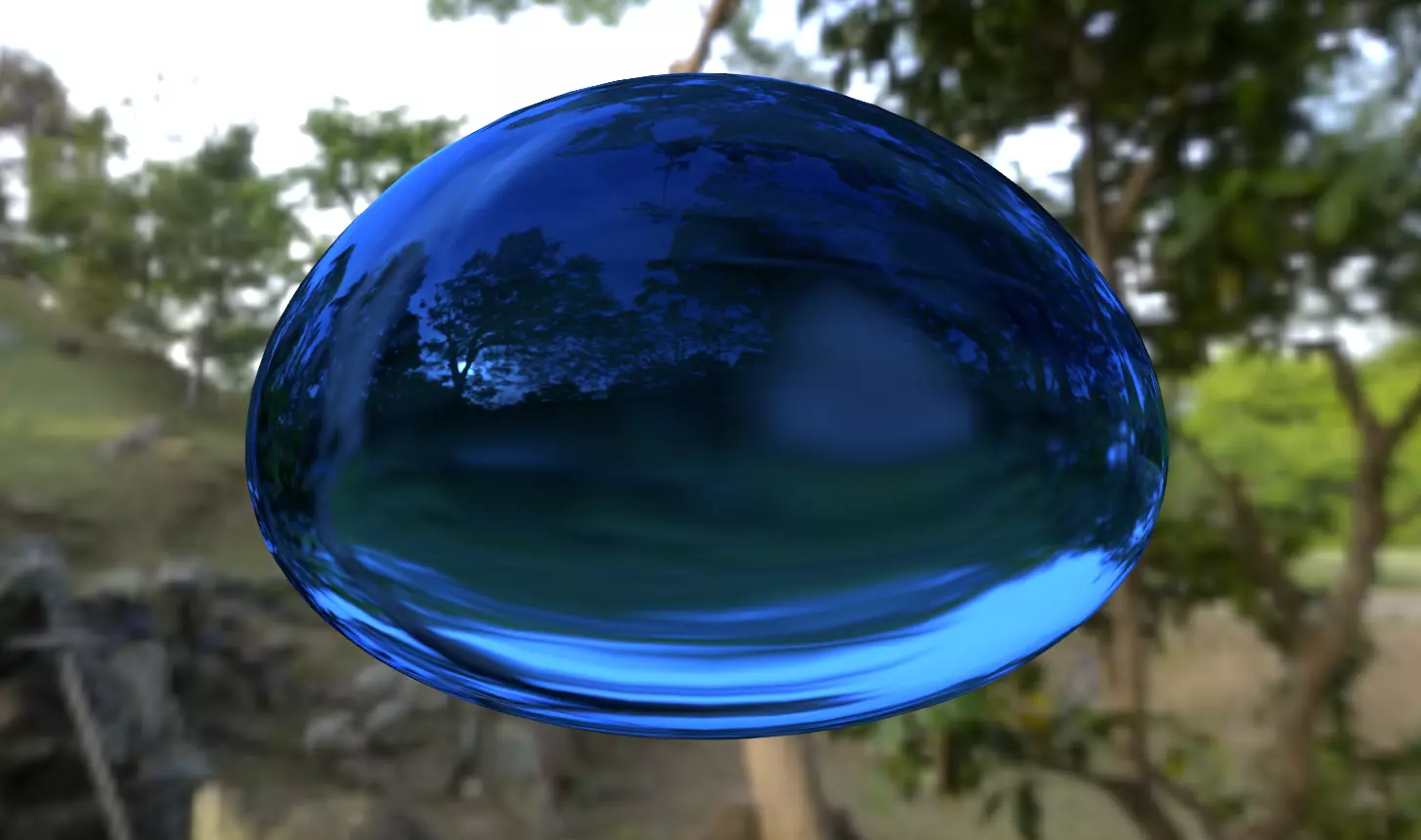 A blue slime  3D model_0