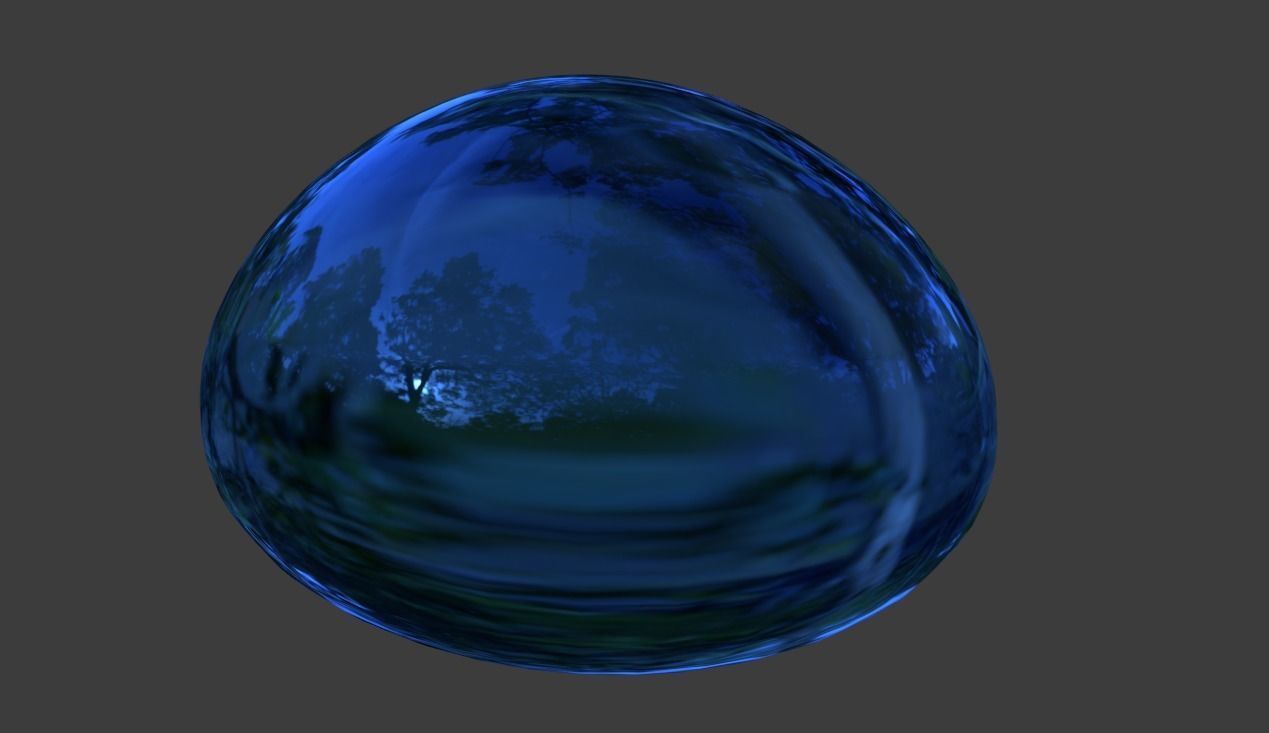 A blue slime  3D model_2