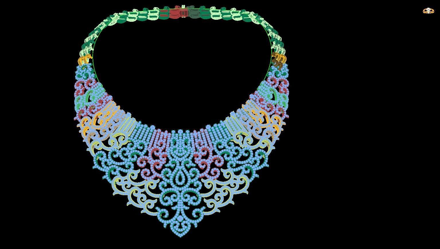 necklaces colorful necklace 3D print model_1