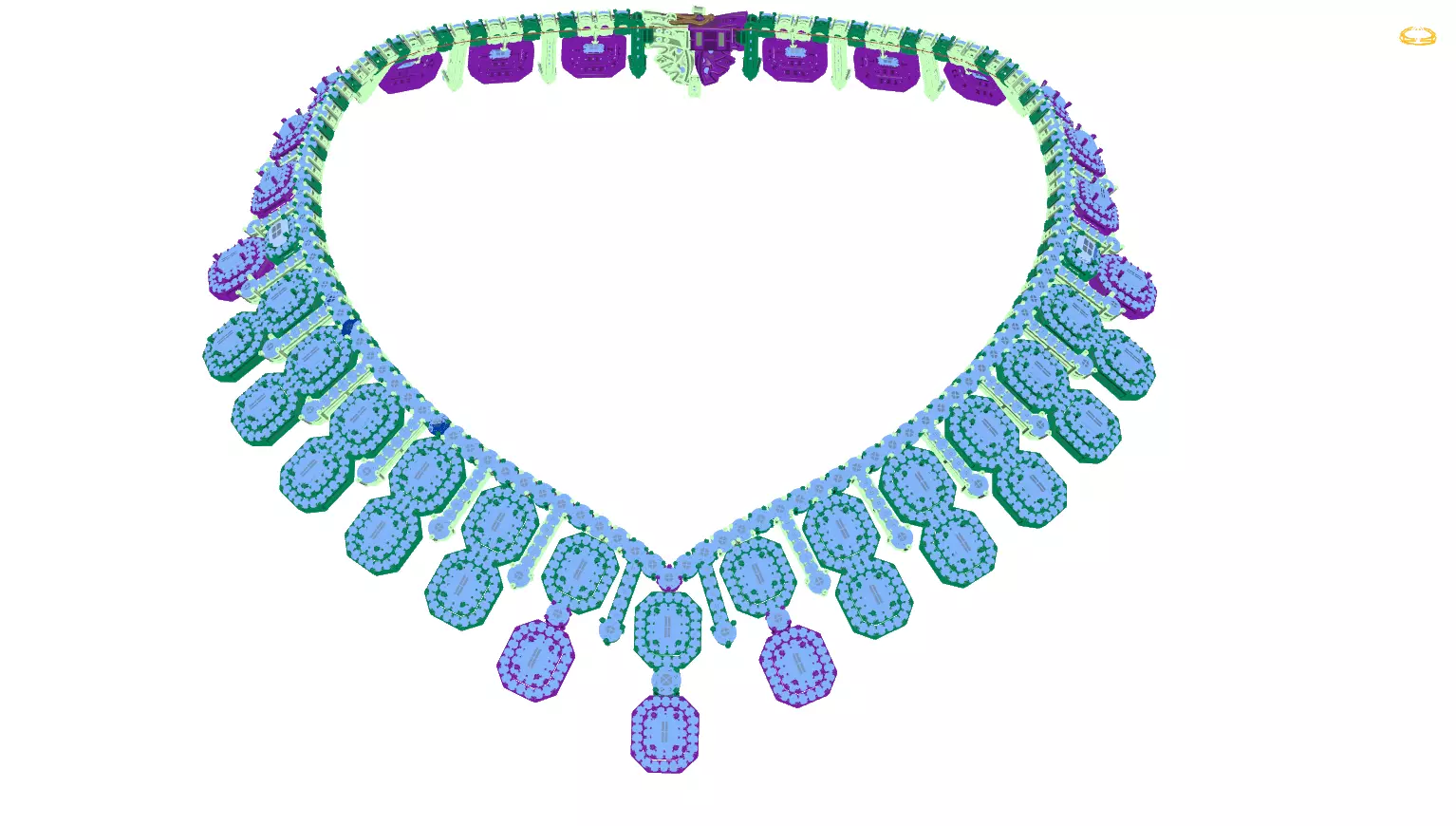 necklaces necklace with stones 3D print model_0