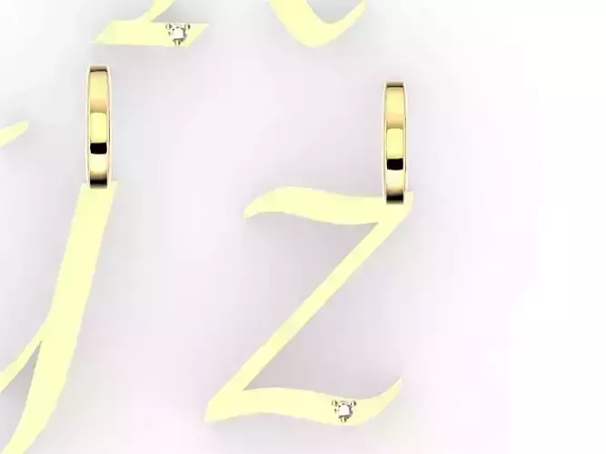 Z letter pendant stl verified 