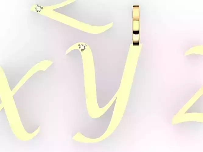 Y letter pendant stl verified 