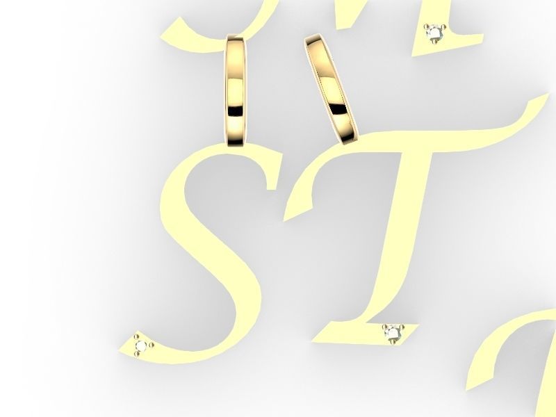 t letter pendant stl verified 3D print model_3