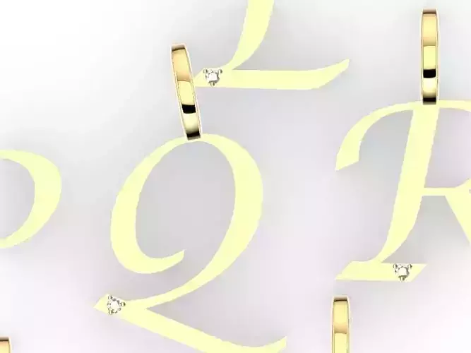 q letter pendant stl verified