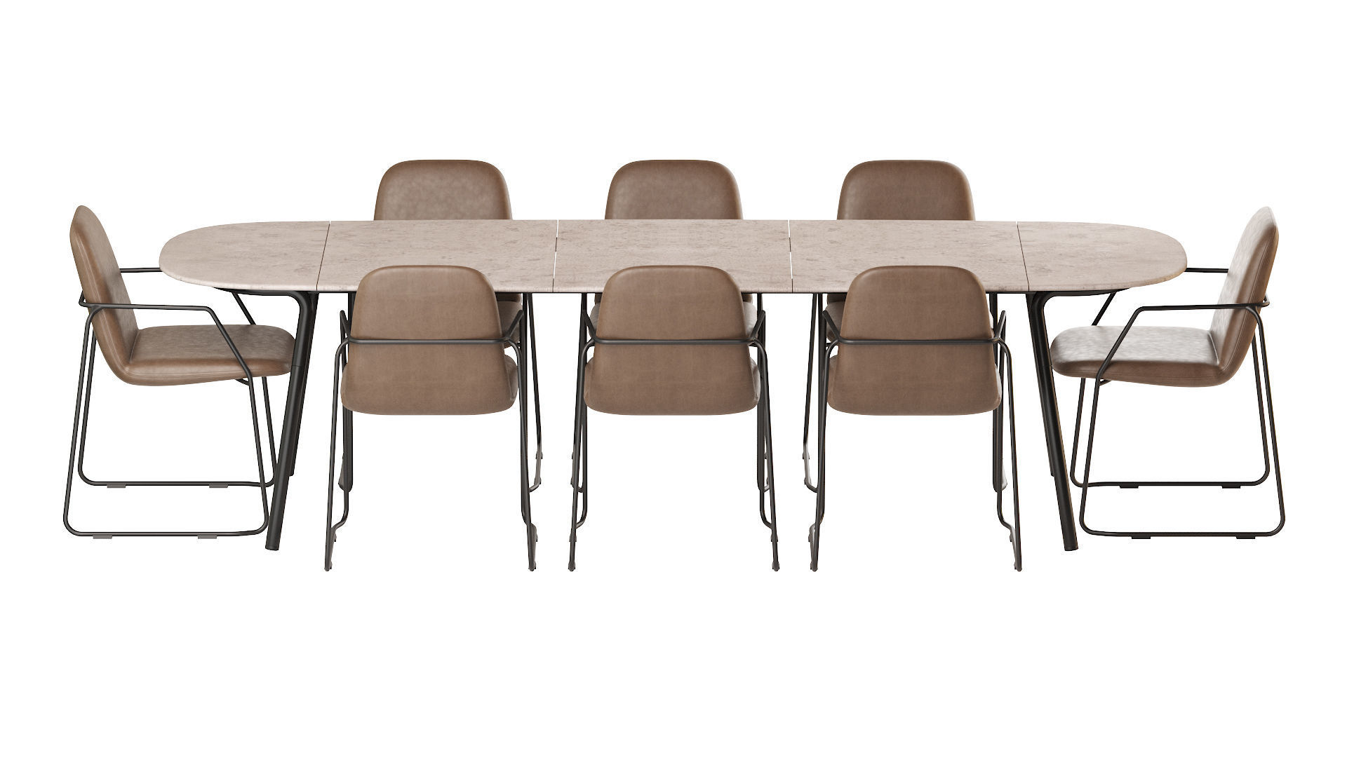 Minus Manutti Table and Manutti Loop Chair 3D model_7
