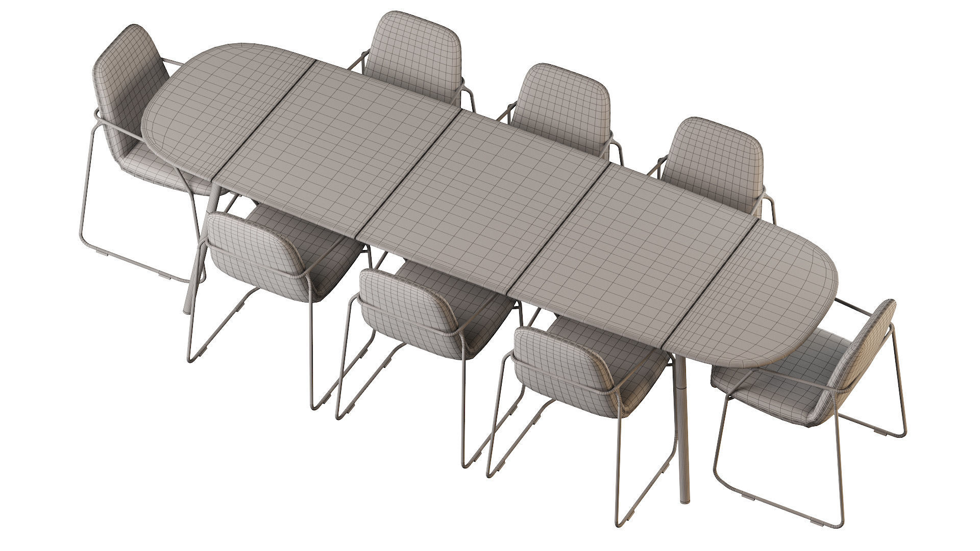 Minus Manutti Table and Manutti Loop Chair 3D model_16