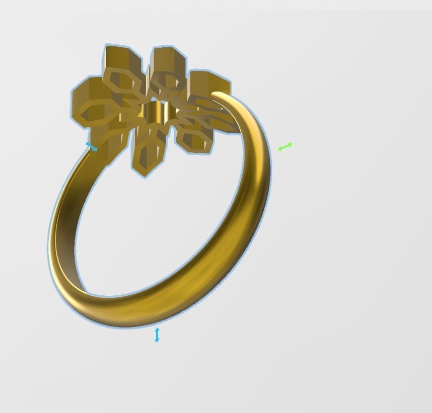 geometric ring symmetrical 3D print model_5