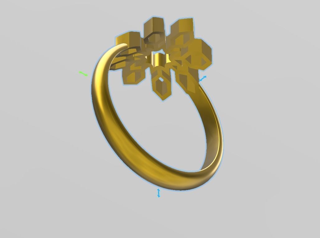 geometric ring symmetrical 3D print model_4