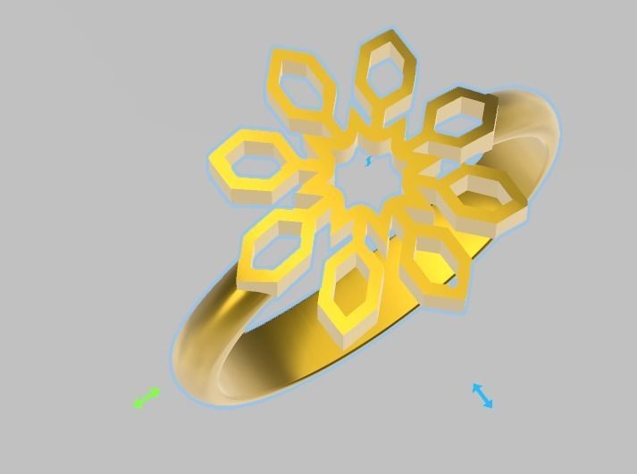 geometric ring symmetrical 3D print model_3