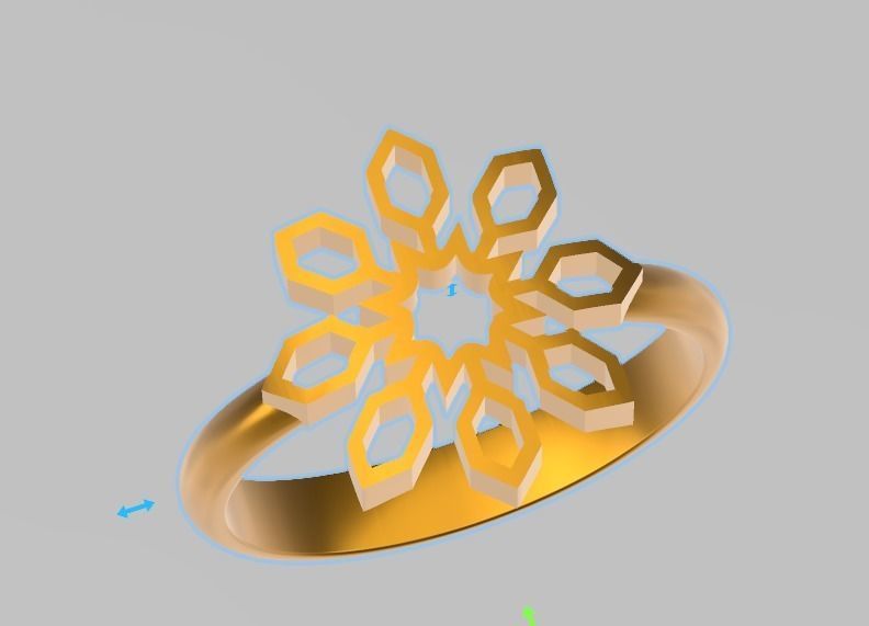 geometric ring symmetrical 3D print model_1