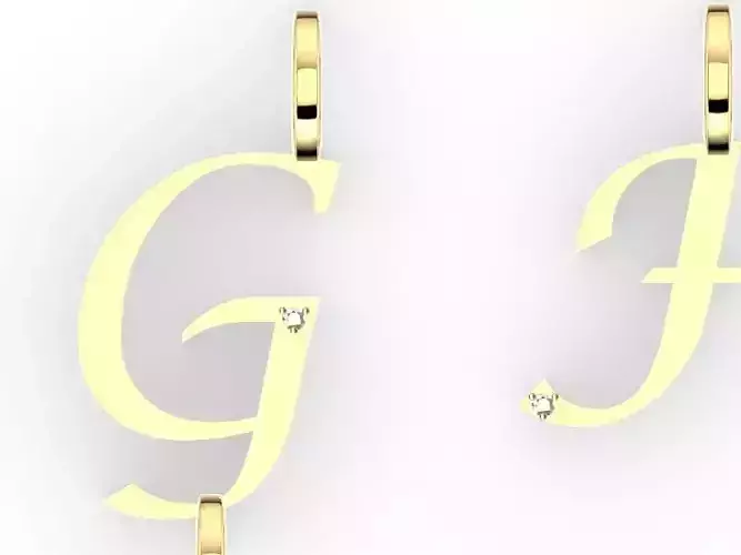 G letter pendant stl verified 