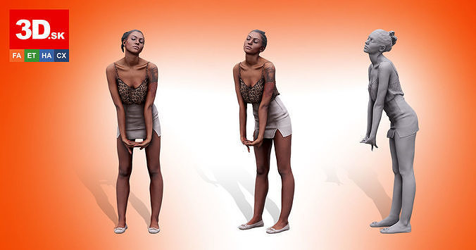  Cleaned 3D Body Scan Adelle Sabelle Casual Standing 3D model