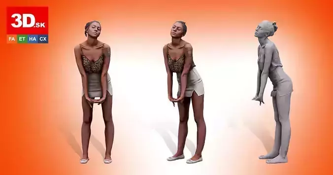  Cleaned 3D Body Scan Adelle Sabelle Casual Standing