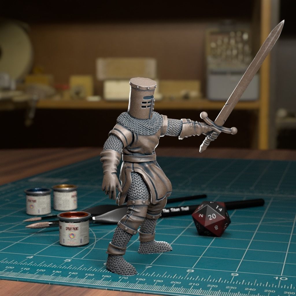 Black Knight 03 - Pre-Supported 3D print model_4