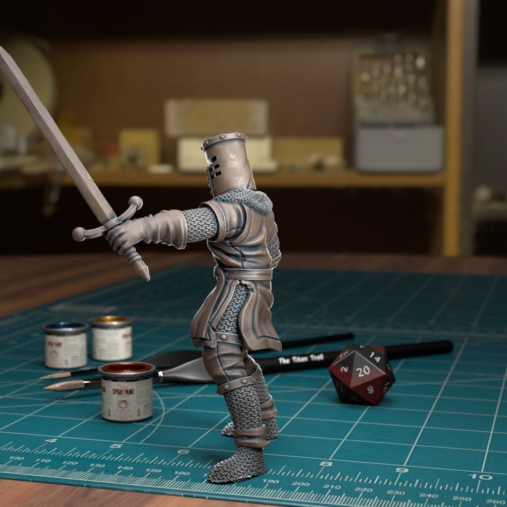 Black Knight 03 - Pre-Supported 3D print model_2