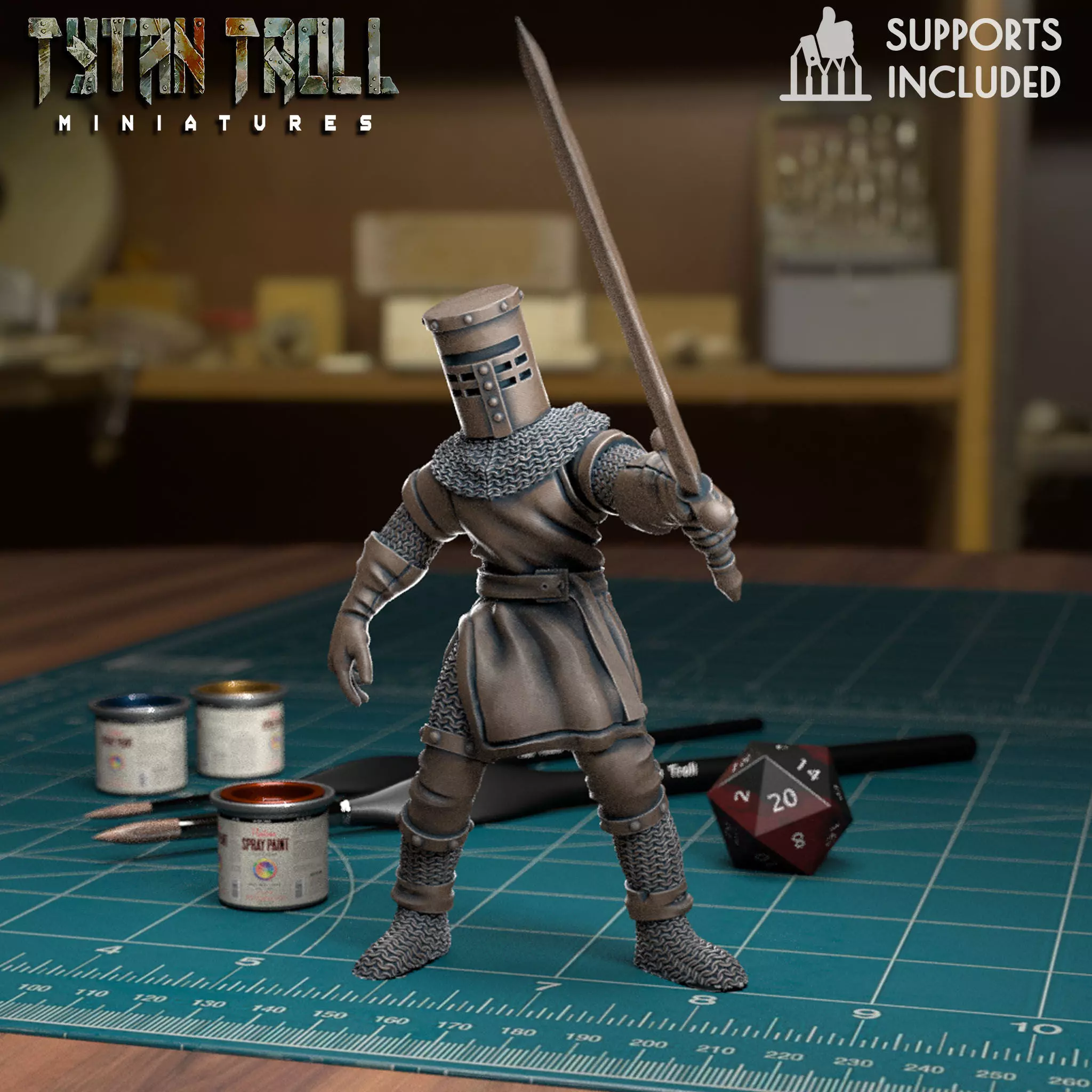 Black Knight 03 - Pre-Supported 3D print model_0
