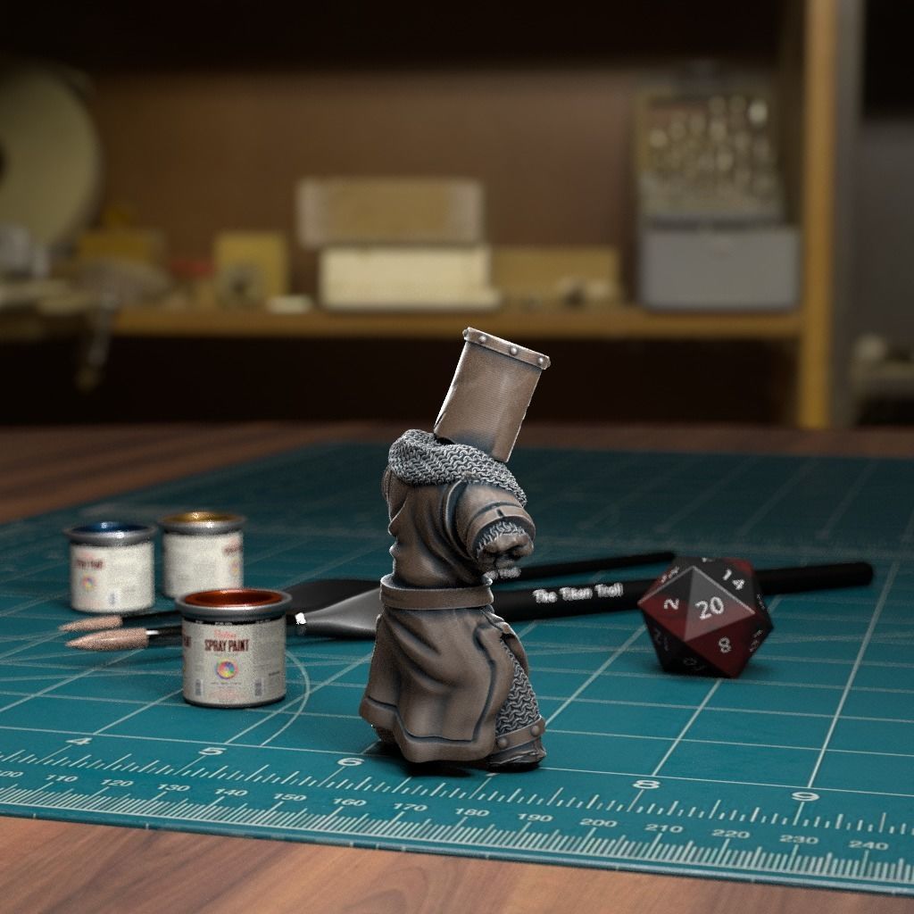 Black Knight Stumps - Pre-Supported 3D print model_3