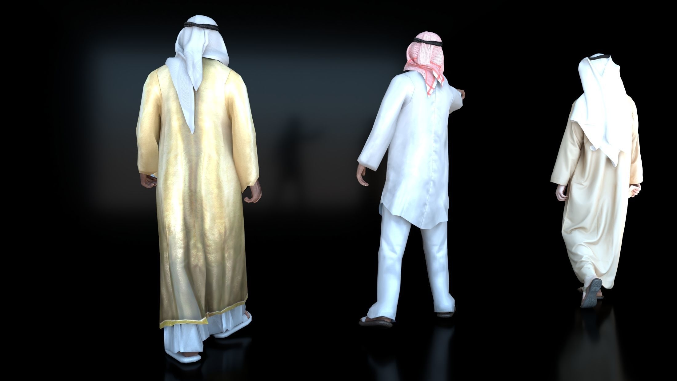 The men of Islam 3D model 3D model_1
