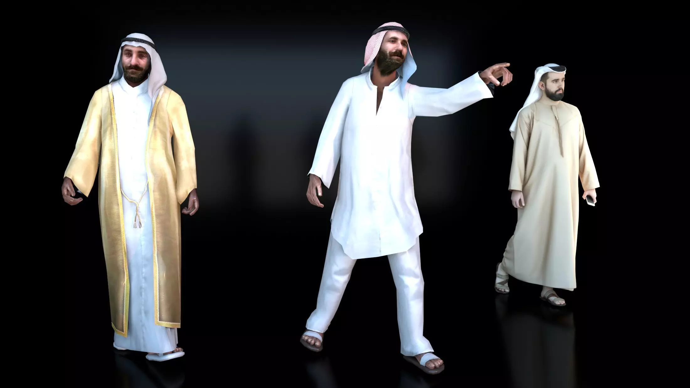The men of Islam 3D model 3D model_0