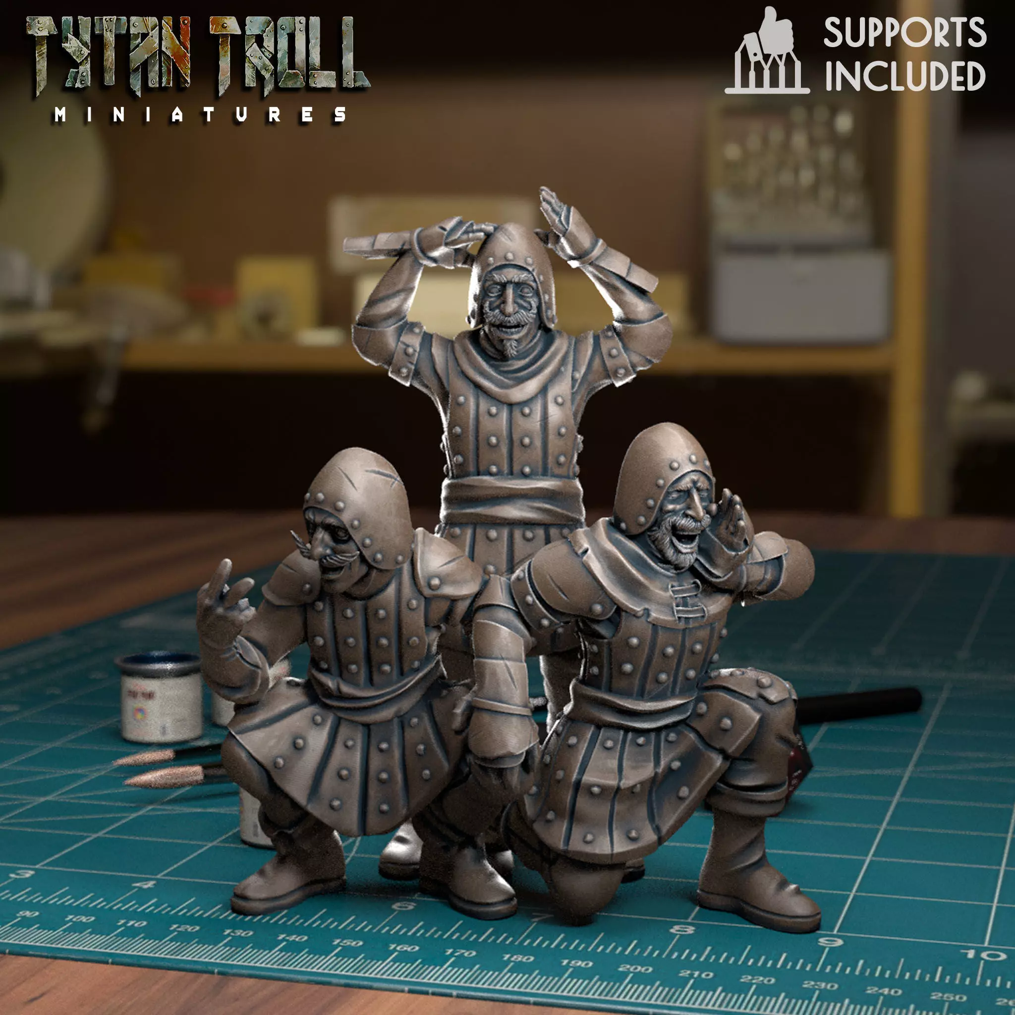 Vicious French Trio - Pre-Supported 3D print model_0