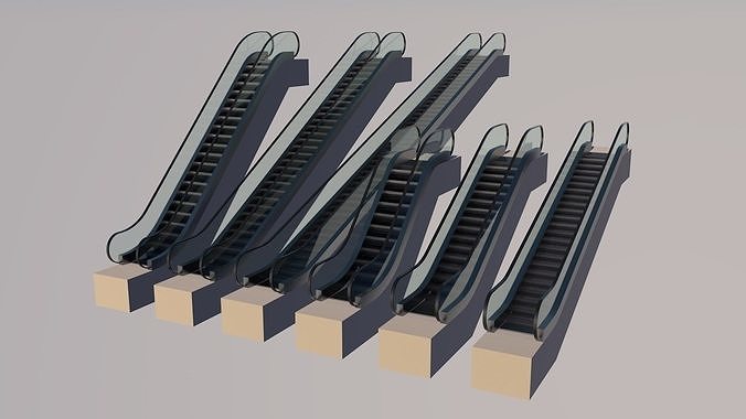 Escalator set of ladders 3D model