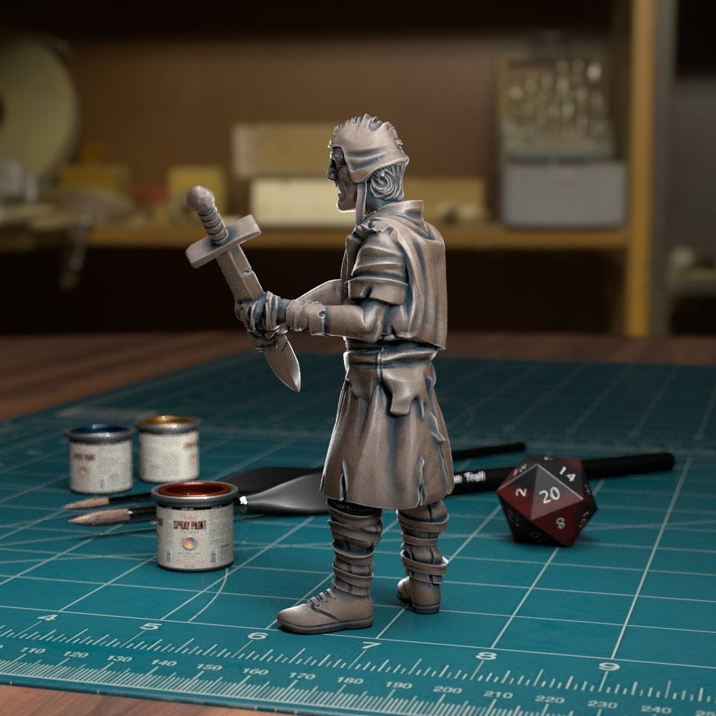 Militia Sword - Pre-SUPPORTED 3D print model_4