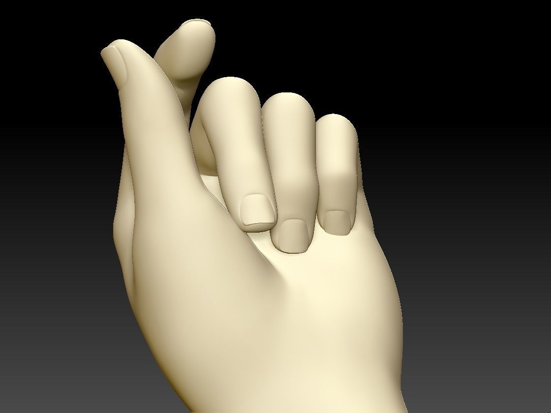 The finger heart gesture 3D print model_1